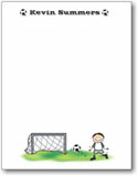 Pen At Hand Stick Figures - Small Full Color Notepads (Soccer)