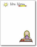 Pen At Hand Stick Figures - Small Full Color Notepads (Teacher)