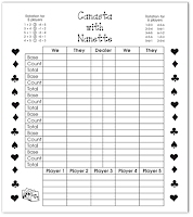 Pen At Hand Stick Figures - Extra Large Canasta Pad