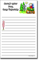 Pen At Hand Stick Figures - Large Full Color Notepads (Hiker Boy - Camp)