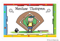 Pen At Hand Stick Figures - Laminated Placemats (Baseball)