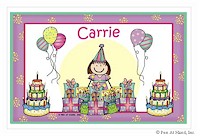 Pen At Hand Stick Figures - Laminated Placemats (Bday Girl 2)