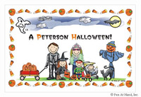 Pen At Hand Stick Figures - Laminated Placemats (Halloween)