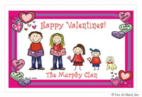 Pen At Hand Stick Figures - Laminated Placemats (Valentines)