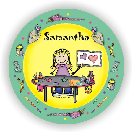 Pen At Hand Stick Figures - Plates (Craft Girl) Pen At Hand Stick Figures - Plates (Craft Girl)