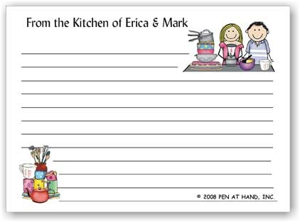 Pen At Hand Stick Figures - Recipe Cards (Recipe 10)