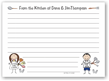 Pen At Hand Stick Figures - Recipe Cards (Recipe 6)