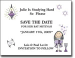 Pen At Hand Stick Figures - Save The Date Cards (Bat 2)