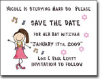Pen At Hand Stick Figures - Save The Date Cards (Bat 4)