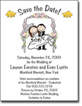 Pen At Hand Stick Figures - Save The Date Cards (Wedding Arch)