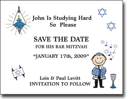 Pen At Hand Stick Figures - Save The Date Cards (Bar 2)