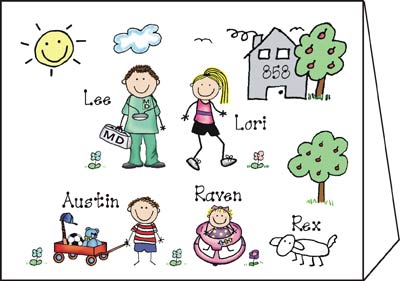 Pen At Hand Stick Figures Stationery - LGFO #1 Pen At Hand Stick Figures Stationery - LGFO #1