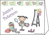 Pen At Hand Stick Figures Stationery - Dressup