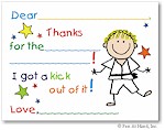 Pen At Hand Stick Figures Stationery - Karate (Fill-In Thank You Notes)