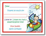 Pen At Hand Stick Figures Stationery - Waterpark Boy (Fill-In Thank You Notes)
