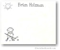 Pen At Hand Stick Figures Stationery - Hockey