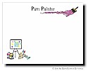 Pen At Hand Stick Figures Stationery - Artist (Theme)