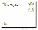 Pen At Hand Stick Figures Stationery - Christening (Theme)