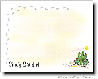 Pen At Hand Stick Figures Stationery - Desert (Theme)