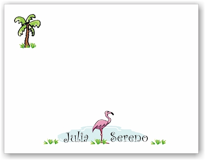 Pen At Hand Stick Figures Stationery - Flamingo (Theme)