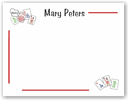 Pen At Hand Stick Figures Stationery - Mahj (Theme) Pen At Hand Stick Figures Stationery - Mahj (Theme)