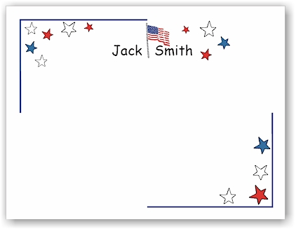 Pen At Hand Stick Figures Stationery - Patriot (Theme)