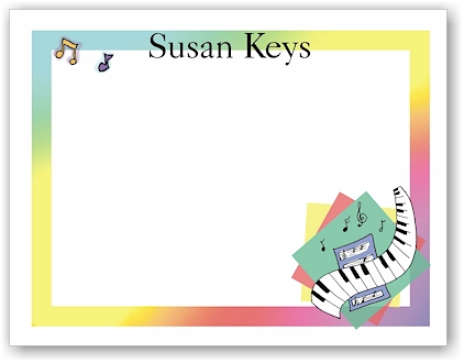 Pen At Hand Stick Figures - Theme Stationery (Piano)