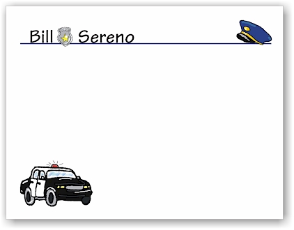 Pen At Hand Stick Figures Stationery - Police (Theme)