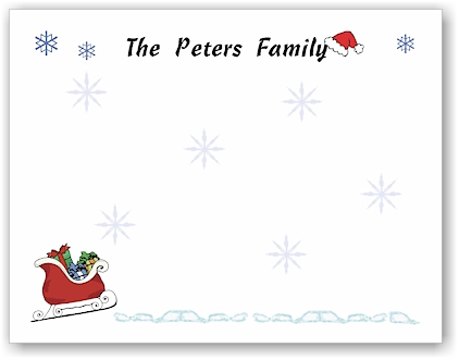 Pen At Hand Stick Figures Stationery - Santa Sleigh (Theme)