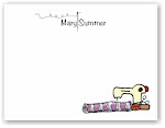 Pen At Hand Stick Figures Stationery - Seamstress (Theme)