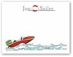 Pen At Hand Stick Figures Stationery - Speedboat (Theme)