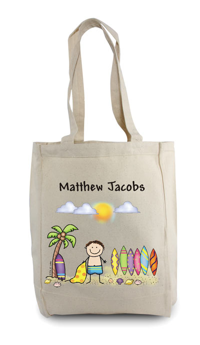 Pen At Hand Stick Figures - Tote Bag - Beach Boy