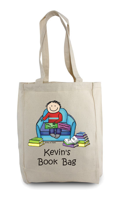 Pen At Hand Stick Figures - Tote Bag - Reader 2 Boy