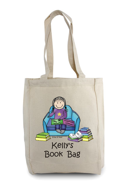 Pen At Hand Stick Figures - Tote Bag - Reader 2 Girl