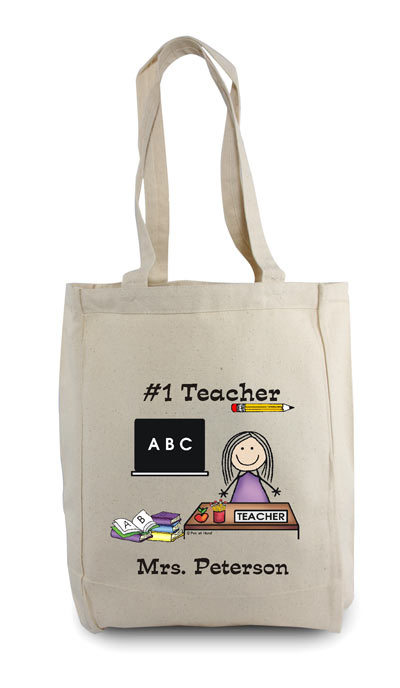 Pen At Hand Stick Figures - Tote Bag - Teacher 2 Lady