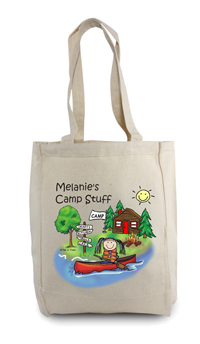 Pen At Hand Stick Figures - Tote Bag - Camp 2 Girl
