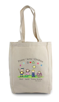 Pen At Hand Stick Figures - Tote Bag - Children