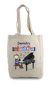 Pen At Hand Stick Figures - Tote Bag - Music 2 Boy