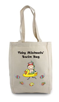 Pen At Hand Stick Figures - Tote Bag - Swim Boy