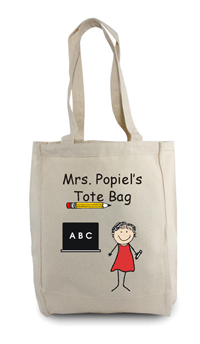 Pen At Hand Stick Figures - Tote Bag - Teacher Chalkboard