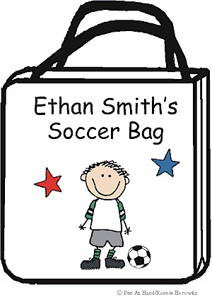 Pen At Hand Stick Figures - Tote Bag - Soccer