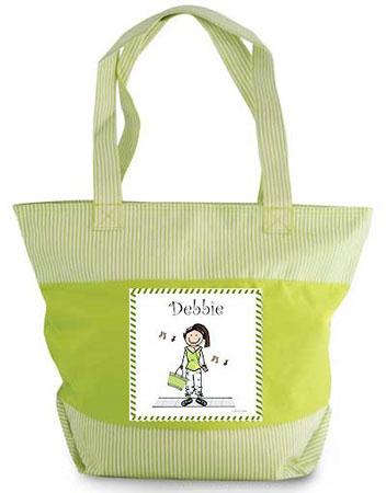 Pen At Hand Stick Figures - Zippered Tote Bag (MP3 Girl)