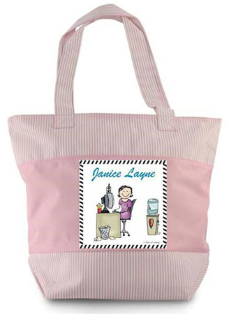Pen At Hand Stick Figures - Zippered Tote Bag (Office Woman)