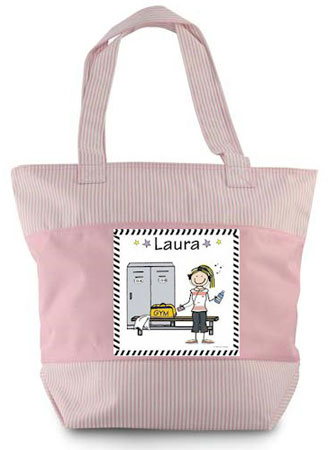 Pen At Hand Stick Figures - Zippered Tote Bag (Workout)