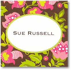 Gift Stickers by Boatman Geller - Brown Floral