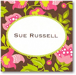 Gift Stickers by Boatman Geller - Brown Floral Gift Stickers by Boatman Geller - Brown Floral