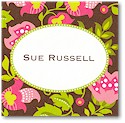 Gift Stickers by Boatman Geller - Brown Floral