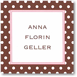Gift Stickers by Boatman Geller - Brown Polka Dot