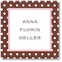 Gift Stickers by Boatman Geller - Brown Polka Dot