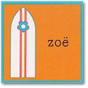 Gift Stickers by Boatman Geller - Surfboard Orange